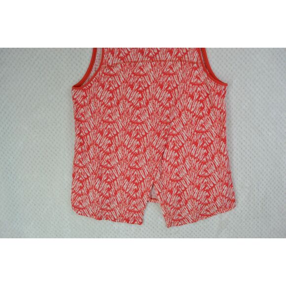Woolrich Women's XL Red Abstract Print Sleeveless Split Back Top - Picture 8 of 11